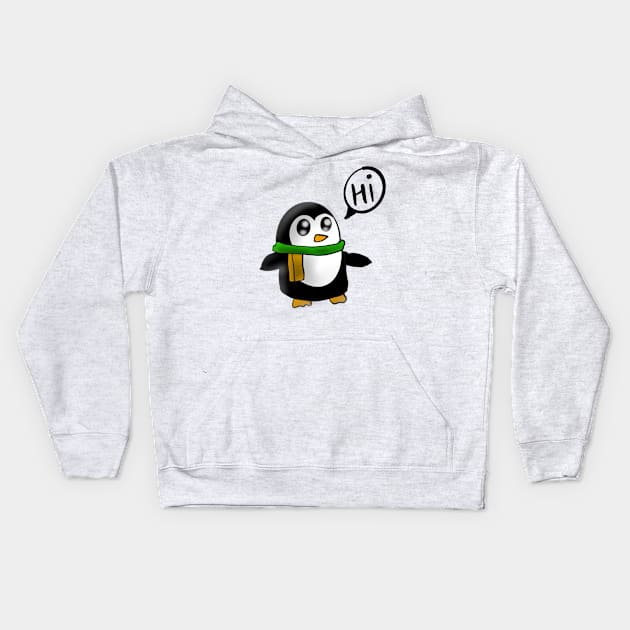 Cute Penguin Kids Hoodie by Joker & Angel